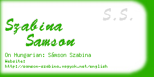 szabina samson business card