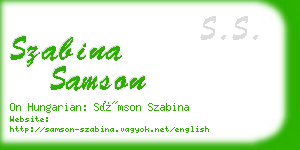 szabina samson business card